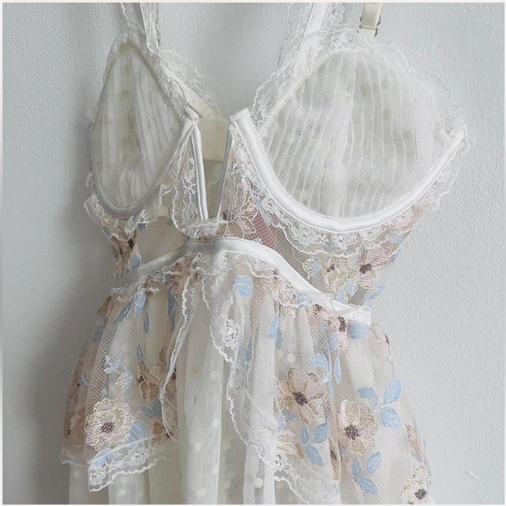 For Love & Lemons snow floral slip dress - Picture 9 of 12